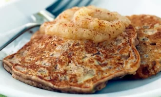 Tender and flavorful bakery style cinnamon Apple Griddle Cakes loaded with tart bites of fresh.