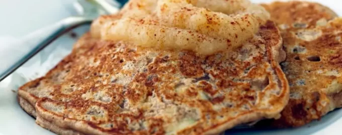 Tender and flavorful bakery style cinnamon Apple Griddle Cakes loaded with tart bites of fresh.