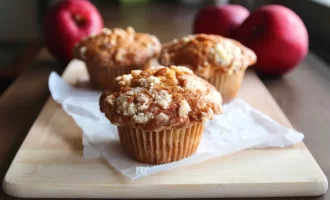 Tender and flavorful bakery style cinnamon Apple-Streusel Muffins loaded with tart bites of fresh.