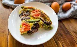 All About This Mushroom, Asparagus, And Tomato Frittata