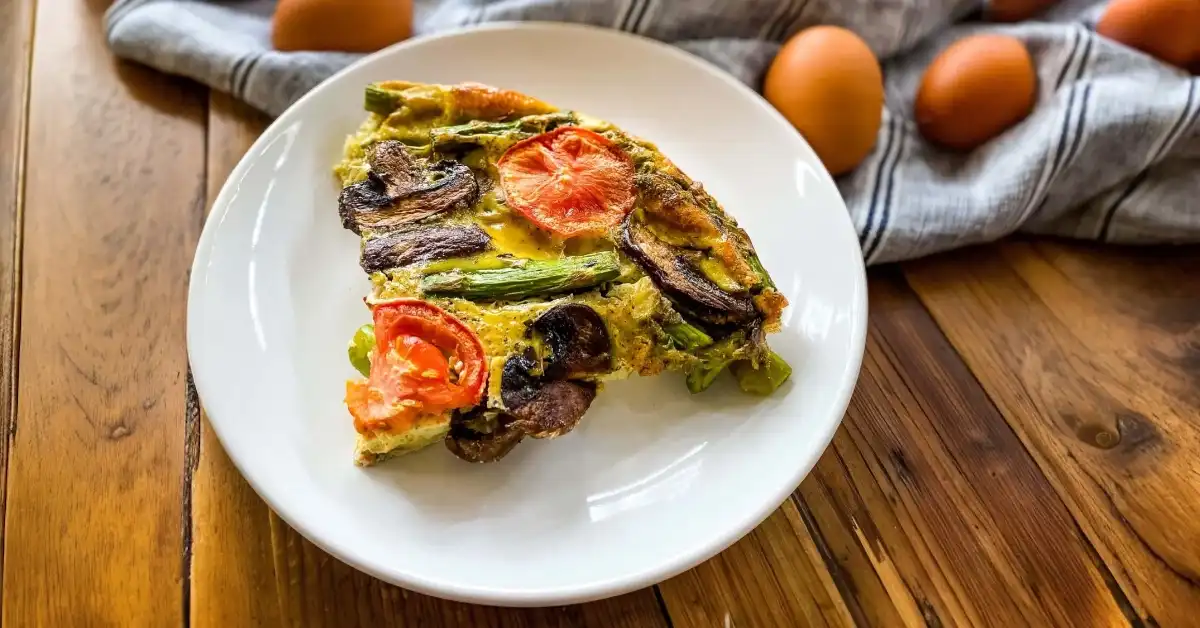 Asparagus and mushroom All About This Mushroom, Asparagus, And Tomato Frittata
