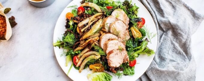 This Pork with Warm Salad is so utterly stunning and delicious!