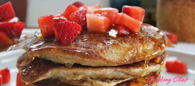 Strawberry Banana Grain Pancakes Sauce.