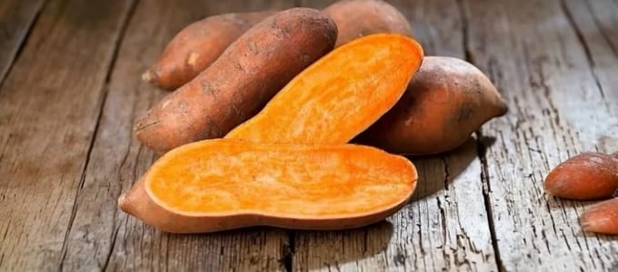 Sweet potato on the table