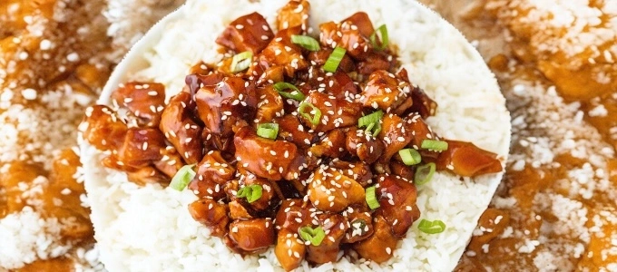 Easy Crock Pot Slow Cooker Sesame Orange Chicken Recipe.