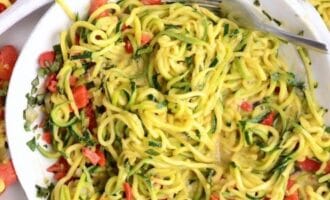 Cheesy Vegan Zoodles are not only low in calories