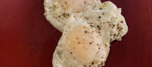 Spanish garlic eggs cooked with olive oil and fresh garlic