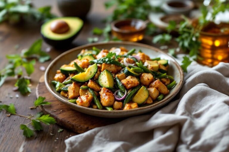 Avocado and Chicken Stir Fry