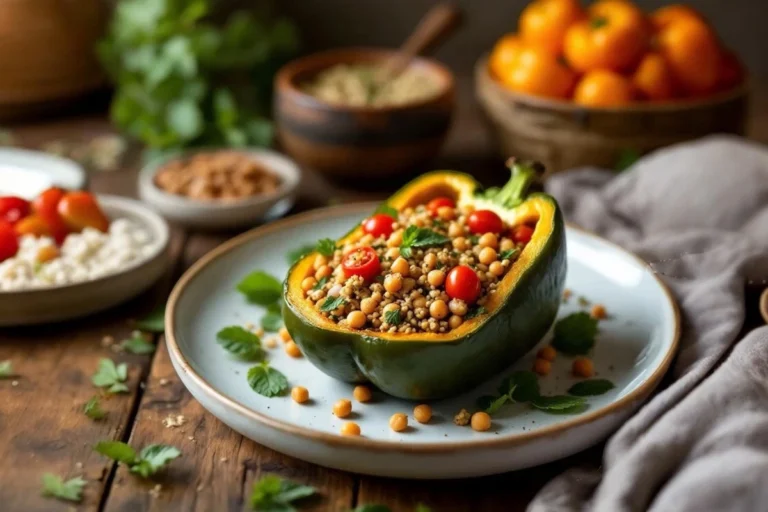 Pescatarian Quinoa Stuffed Bell Peppers